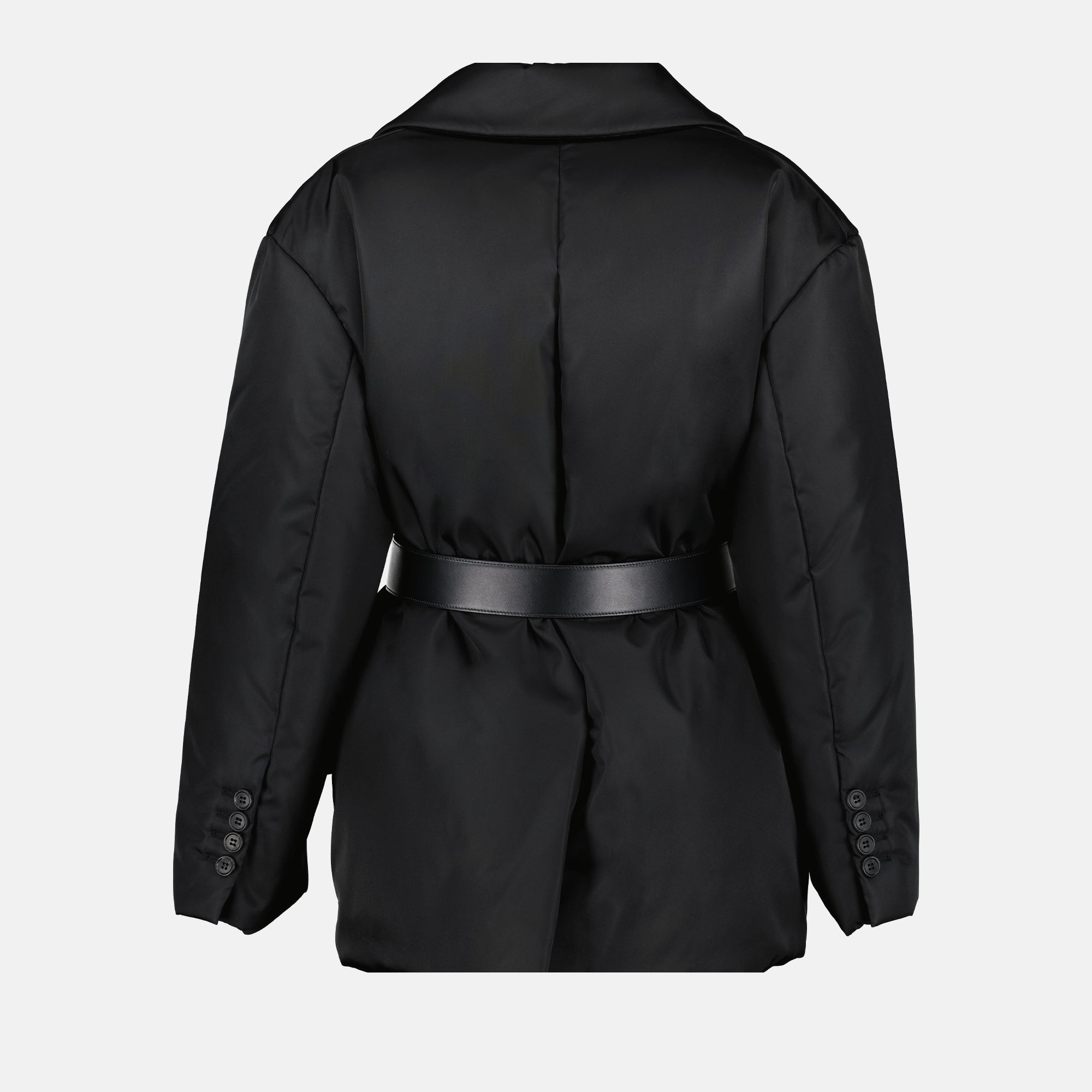 Coats Doudoune en Re-Nylon Prada Black Femme