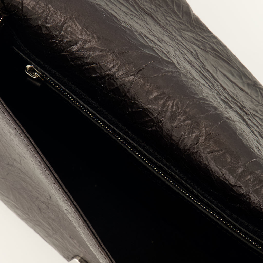 Sacs à main et épaule ブラックテクスチャードレザー バゲット®バッグ Fendi Noir Femme