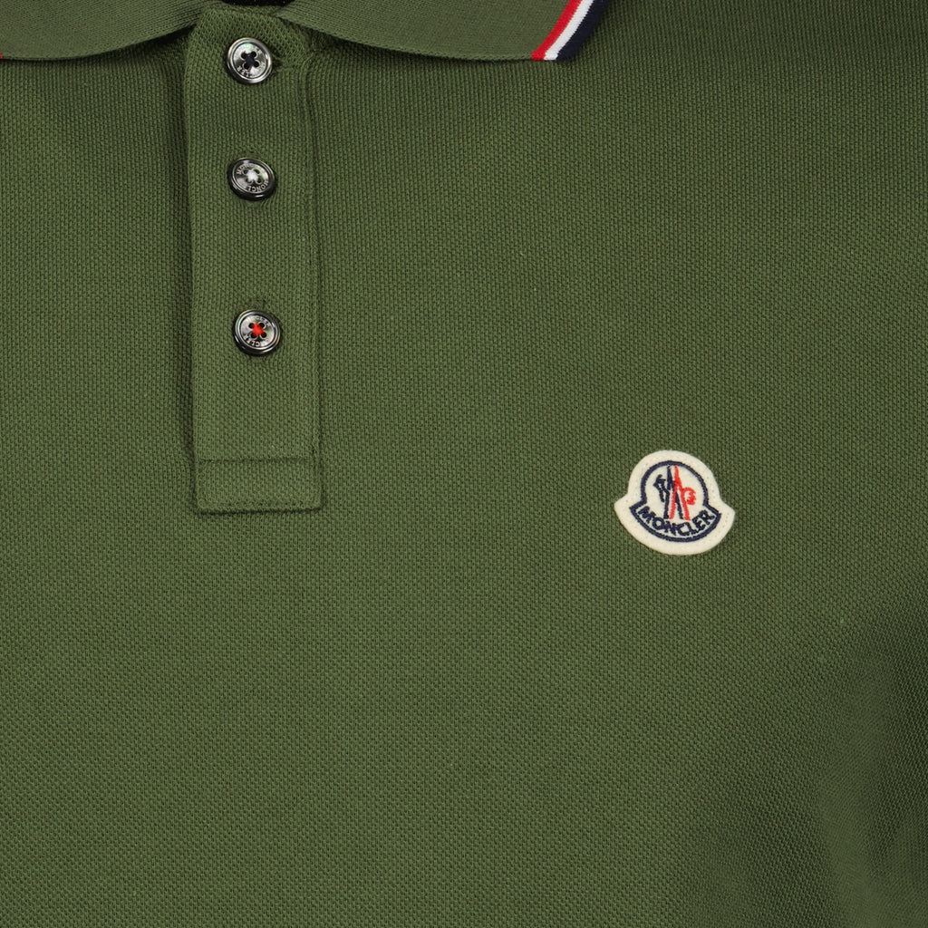 Polos Polo com Logo Moncler Cáqui Homme