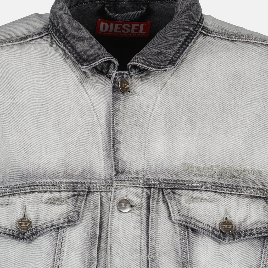 Image de l'article Veste en denim D-Denver gris de la marque Diesel pour Unisex - Saison Printemps-Été 2026 - Vue détaillée_2