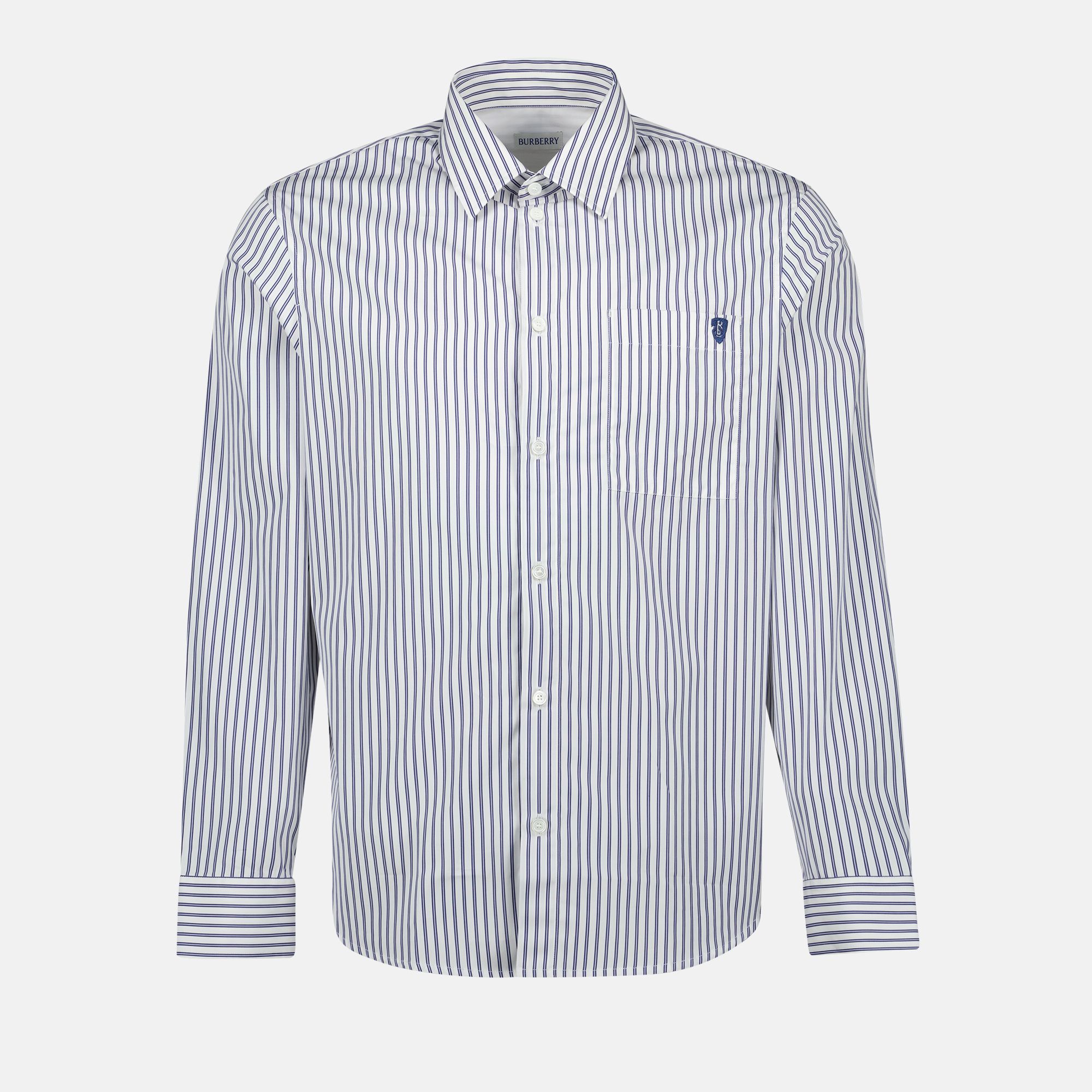 Shirts Striped Shirt Burberry Blue Homme
