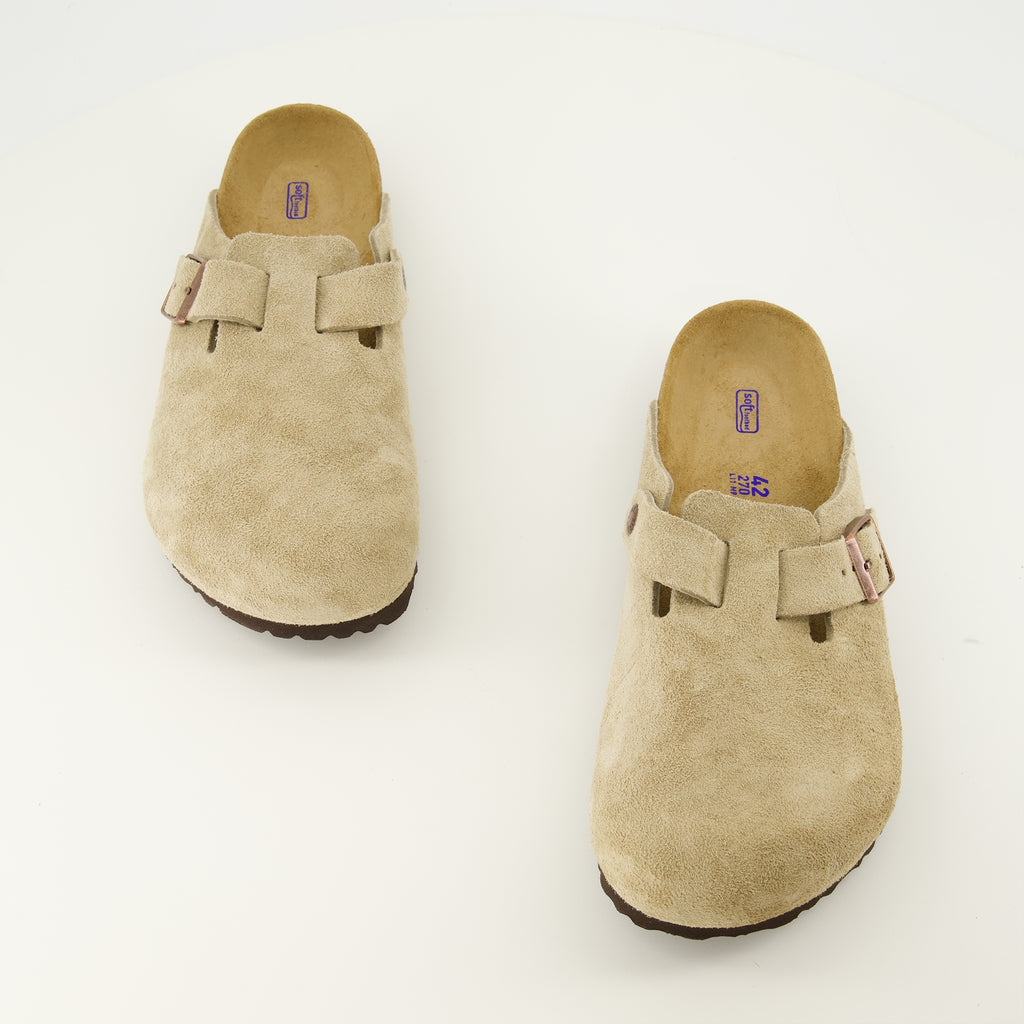 Chaussures ouvertes 베이지 보스턴 뮬 Birkenstock Beige Unisexe