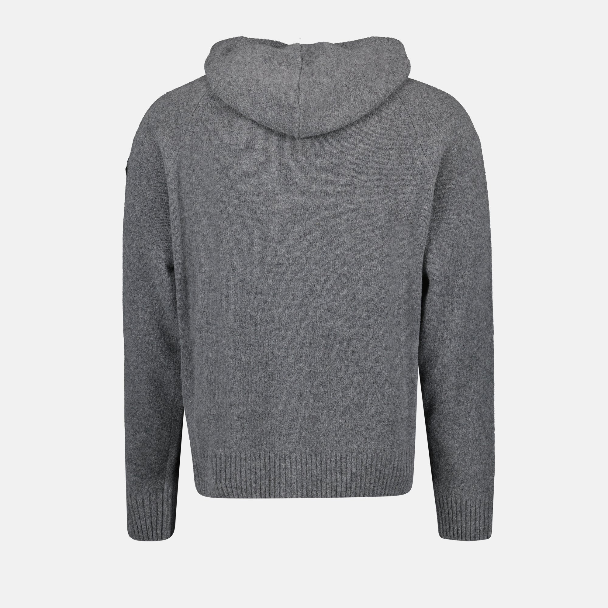 Maille Cardigan zippé en laine Moncler Gris Homme