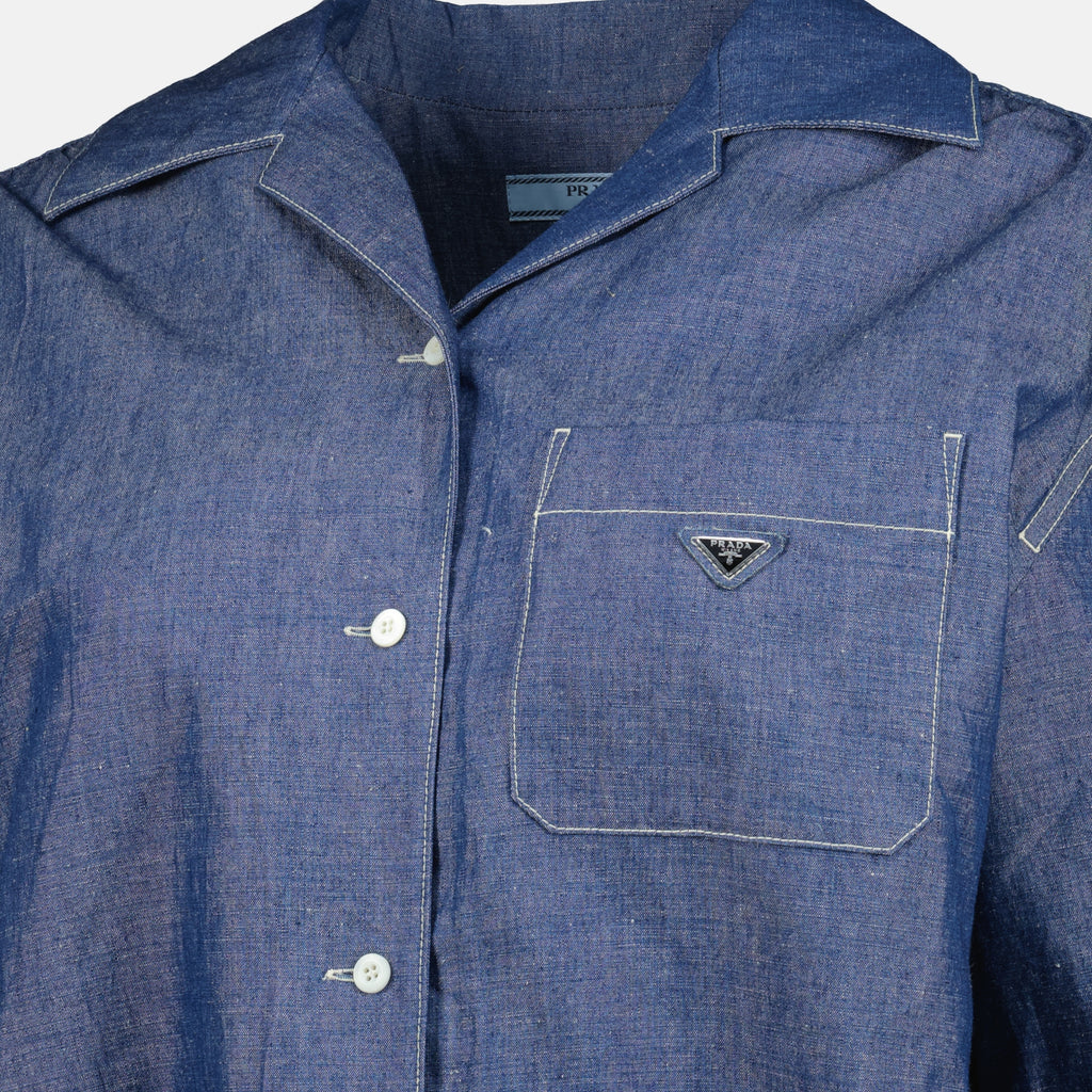 Bild des blauen Jeans-Overall von Prada für Damen - Frühjahr/Sommer 2026 - Detailansicht_1