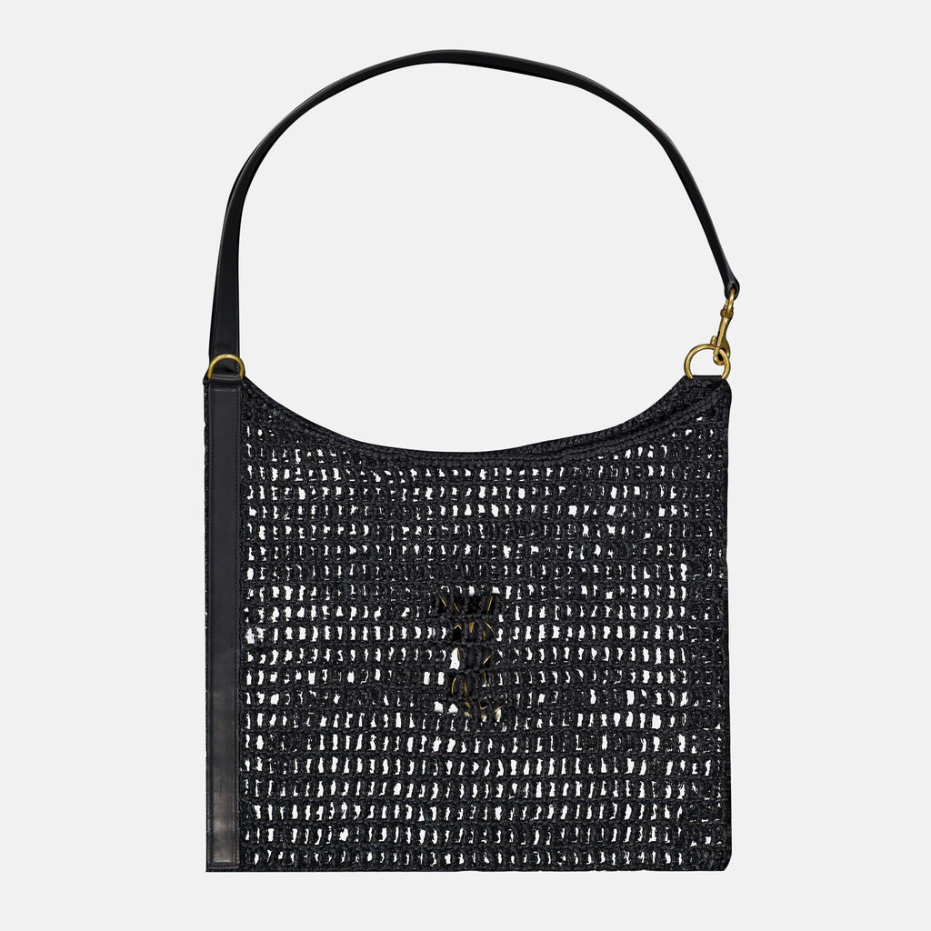 Image de l'article Sac Oxalis en raphia de la marque Saint Laurent pour Homme - Saison Automne-Hiver 2025 - Vue de Dos