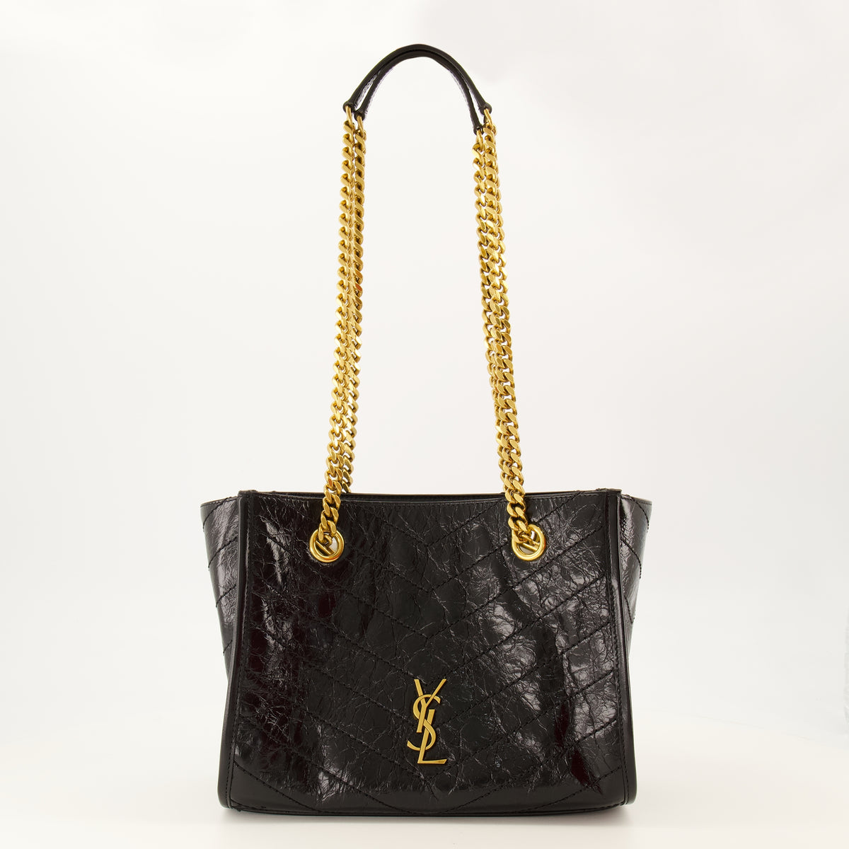 Sac Niki Shopping small en cuir vintage noir