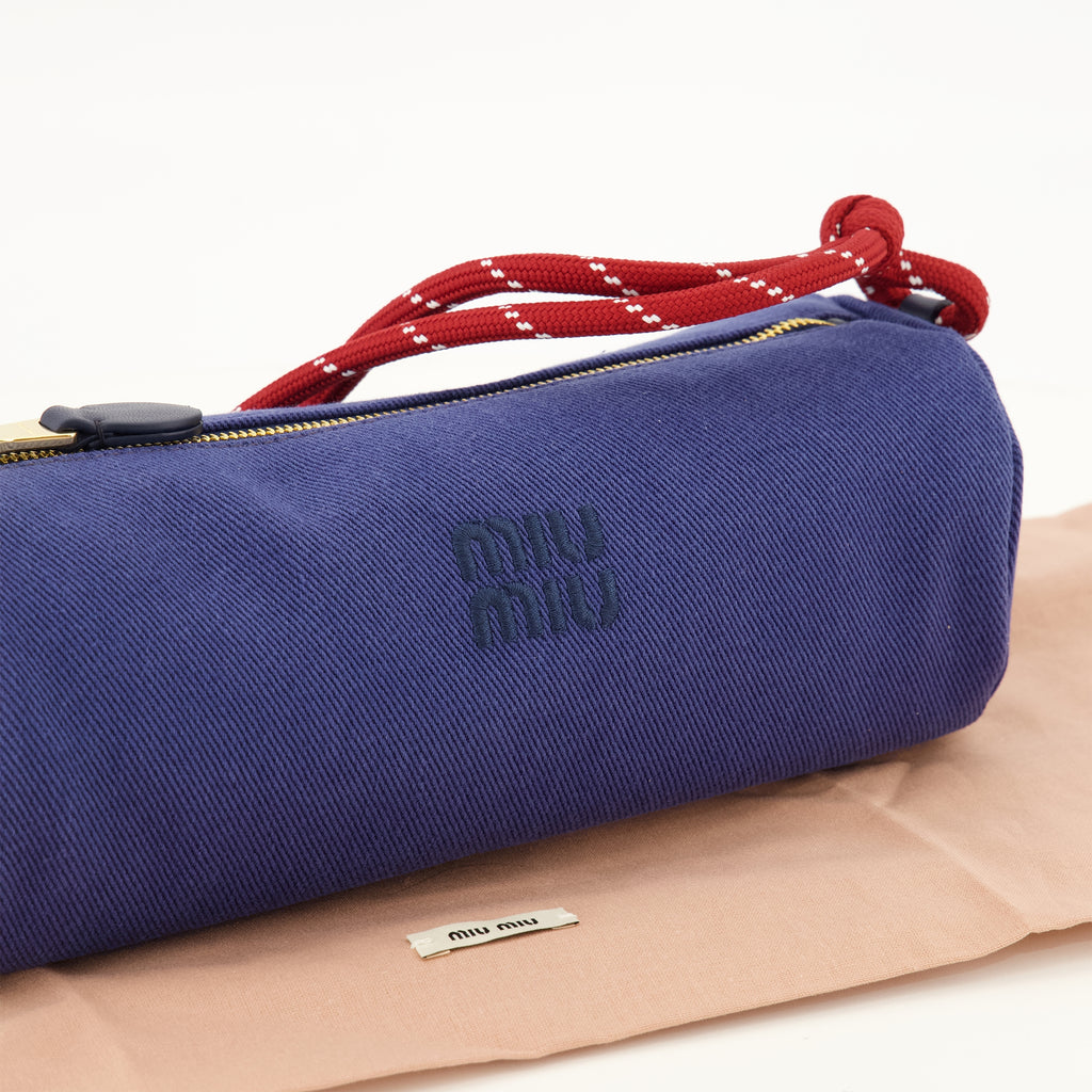 Sacs à main et épaule Pasta Clutch em Gabardina Azul Marinho Miu Miu Bleu foncé Femme