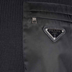 Knitwear Wool and Re-Nylon Sweater Prada Black Homme