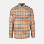 Camisas Camisa de xadrez Burberry Bege Homme