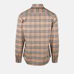 Camisas Camisa de xadrez Burberry Bege Homme