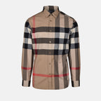 Chemises Chemise à carreaux Burberry Beige Homme