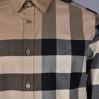 Chemises Chemise à carreaux Burberry Beige Homme