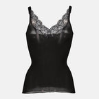 Imagen del top de seda para mujer de Saint Laurent - Temporada Otoño-Invierno 2025 - Vista Frontal