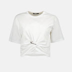 T-shirts T-court Safety Pin Versace Blanc Femme