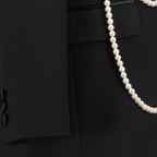 Jaquetas Blazer com Pérolas Moschino Preto Mulheres