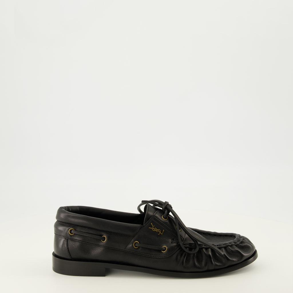 Mocassins 블랙 로퍼 보트 모카신 Saint Laurent Noir Homme