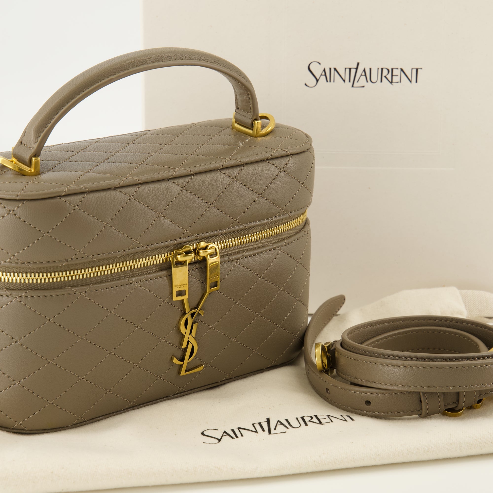 Imagen del bolso Gaby Vanity beige de la marca Saint Laurent para mujer - Temporada Primavera-Verano 2026 - Vista Detallada 2