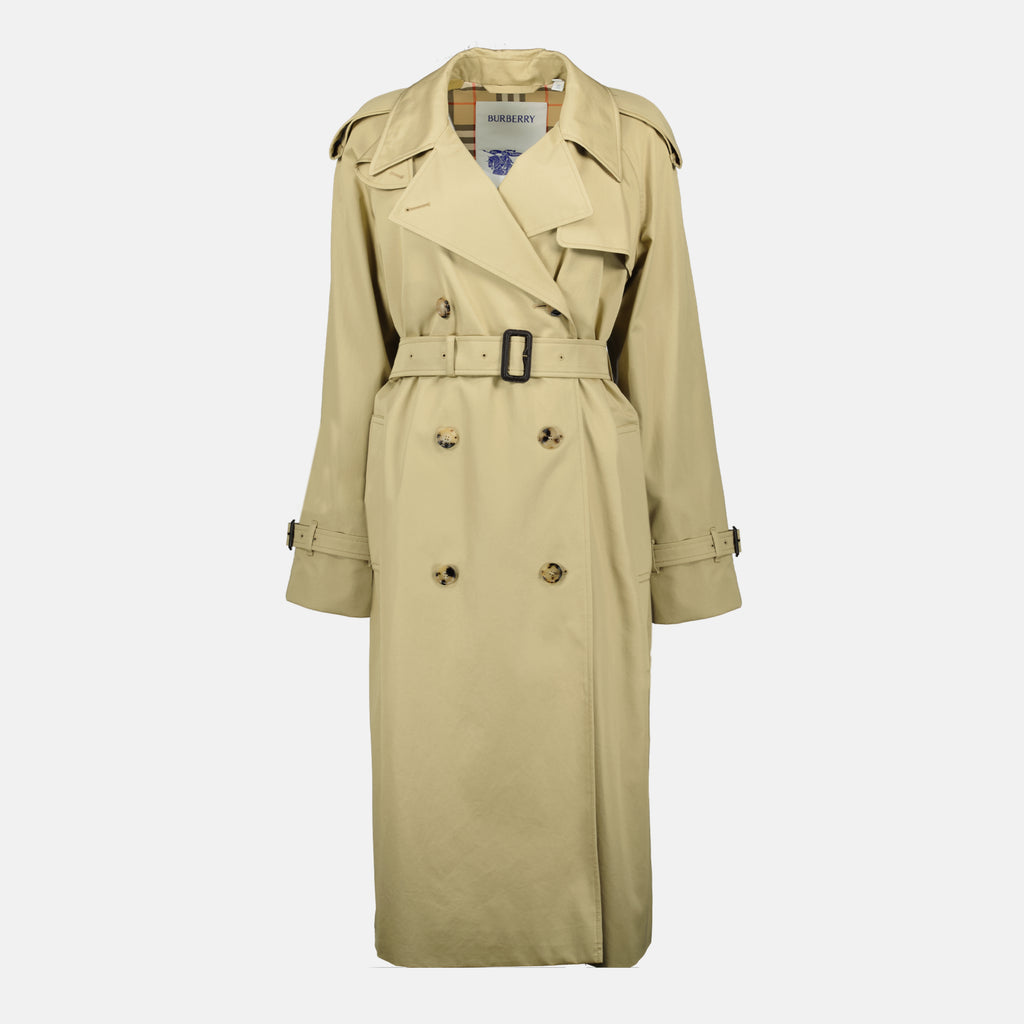 Manteaux Trench Coat Lungo Beige Castleford Burberry Beige Femme