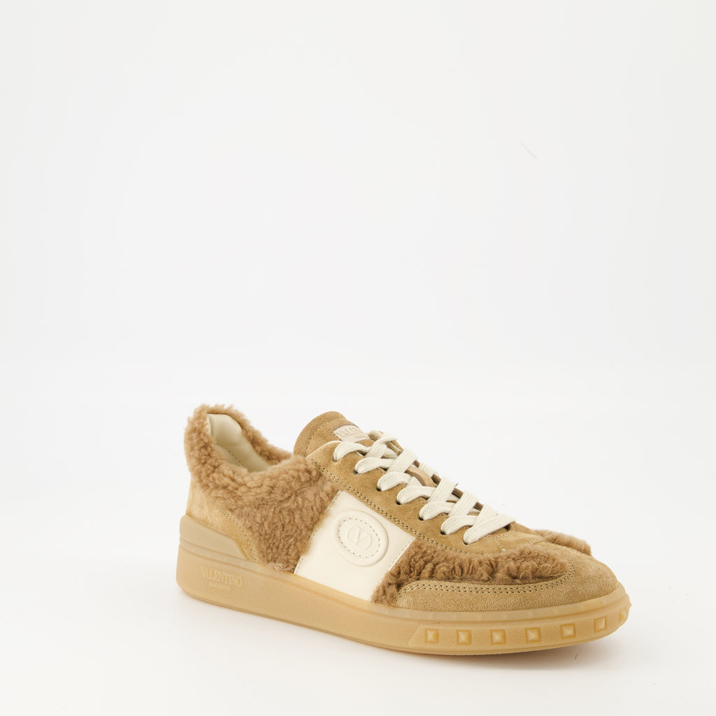 Image of the UpVillage sneakers by Valentino Garavani for Women - Autumn-Winter 2025 - Three-quarter right front view