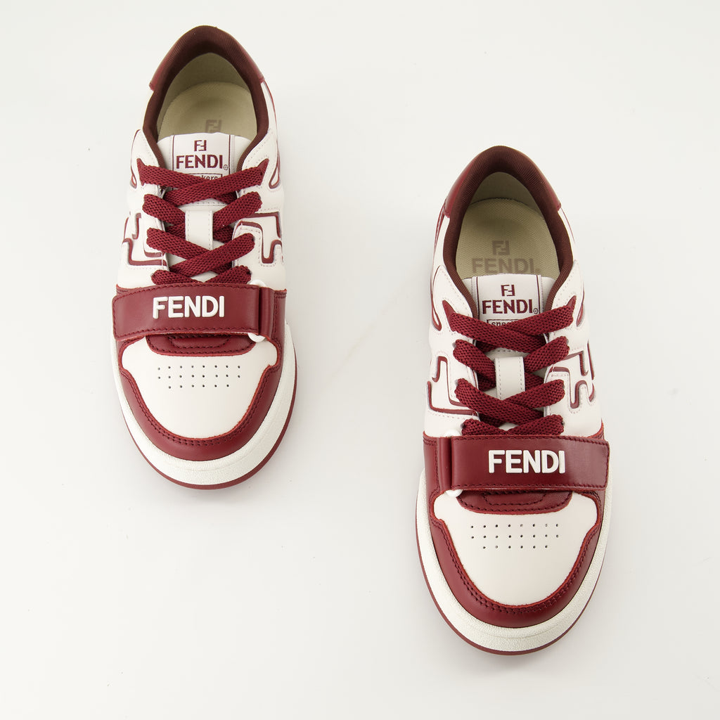 Baskets Baskets Fendi Match Fendi Rouge Femme