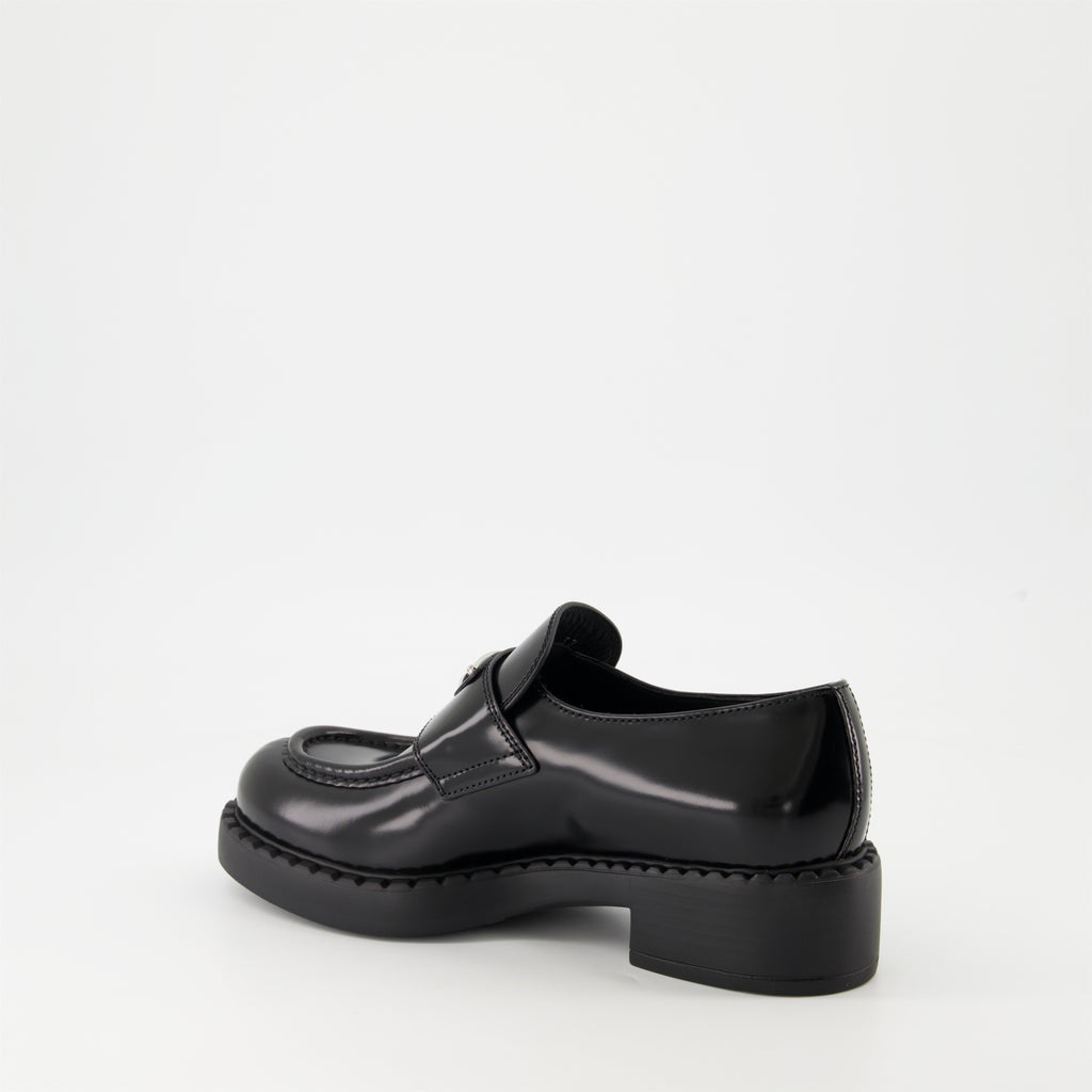 Loafers Mocassins Chocolate Prada Black Femme