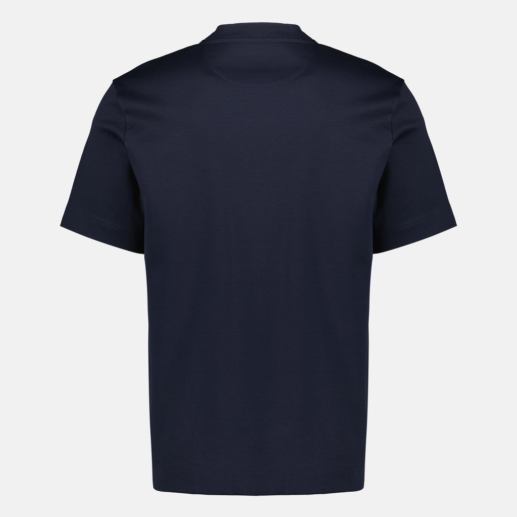 Immagine della t-shirt in cotone blu navy di Fendi per uomo - Collezione Primavera-Estate 2026 - Vista posteriore