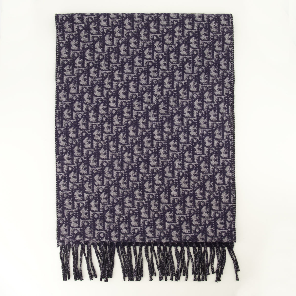 Écharpes, foulards et gants Écharpe double face Dior Oblique Dior Bleu foncé Homme