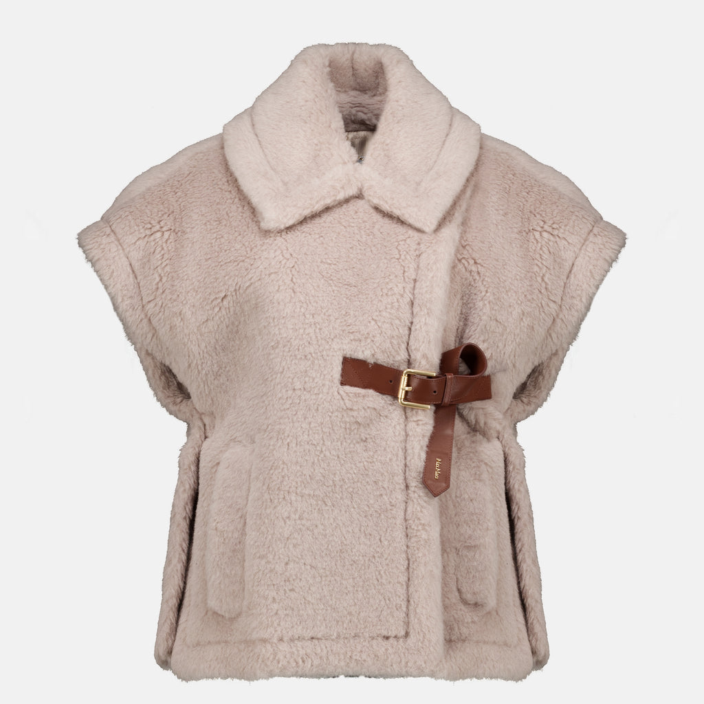 Vestes Cape en teddy beige Max Mara Beige Femme
