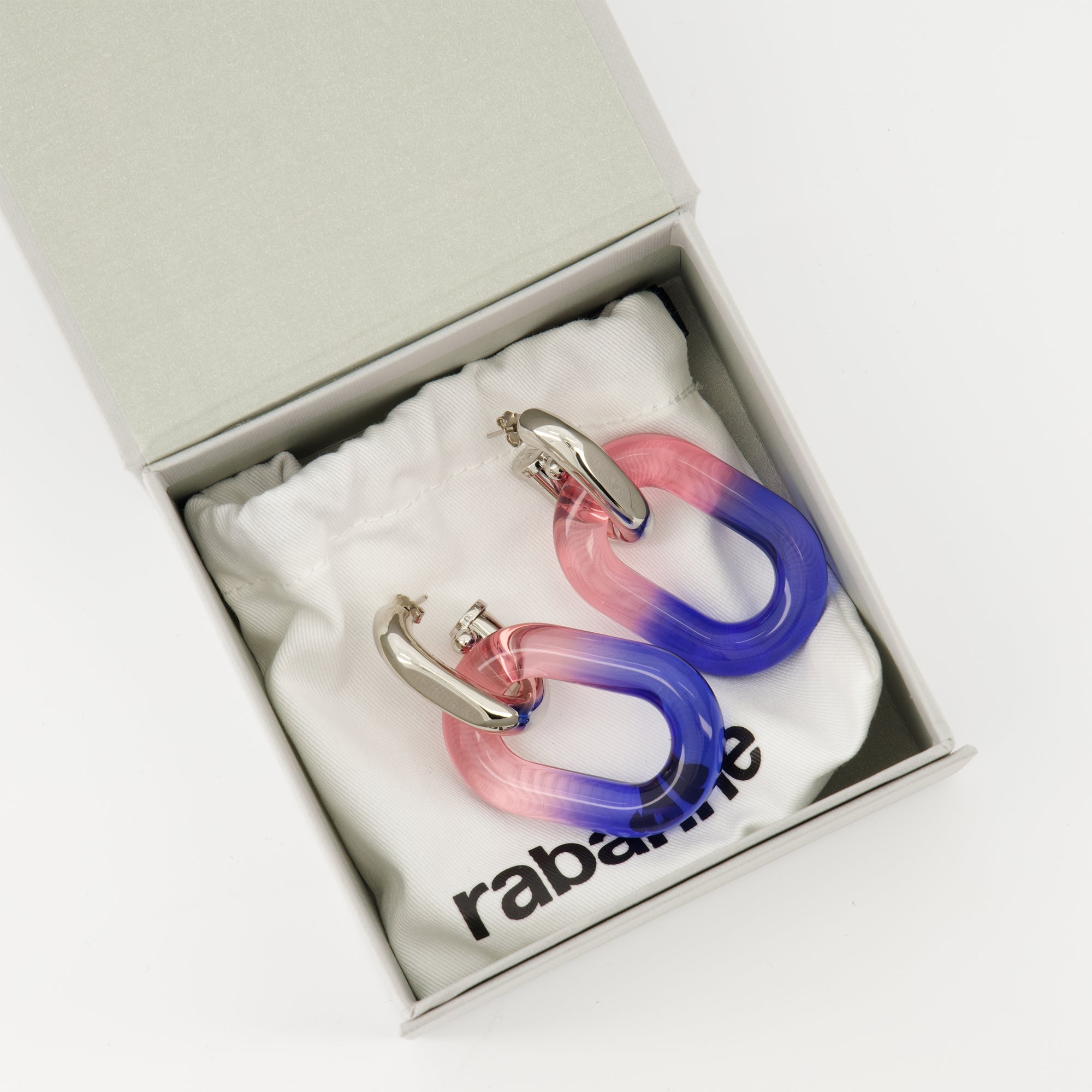 Bijoux Boucles d'oreilles Link XL Rabanne Argenté Femme