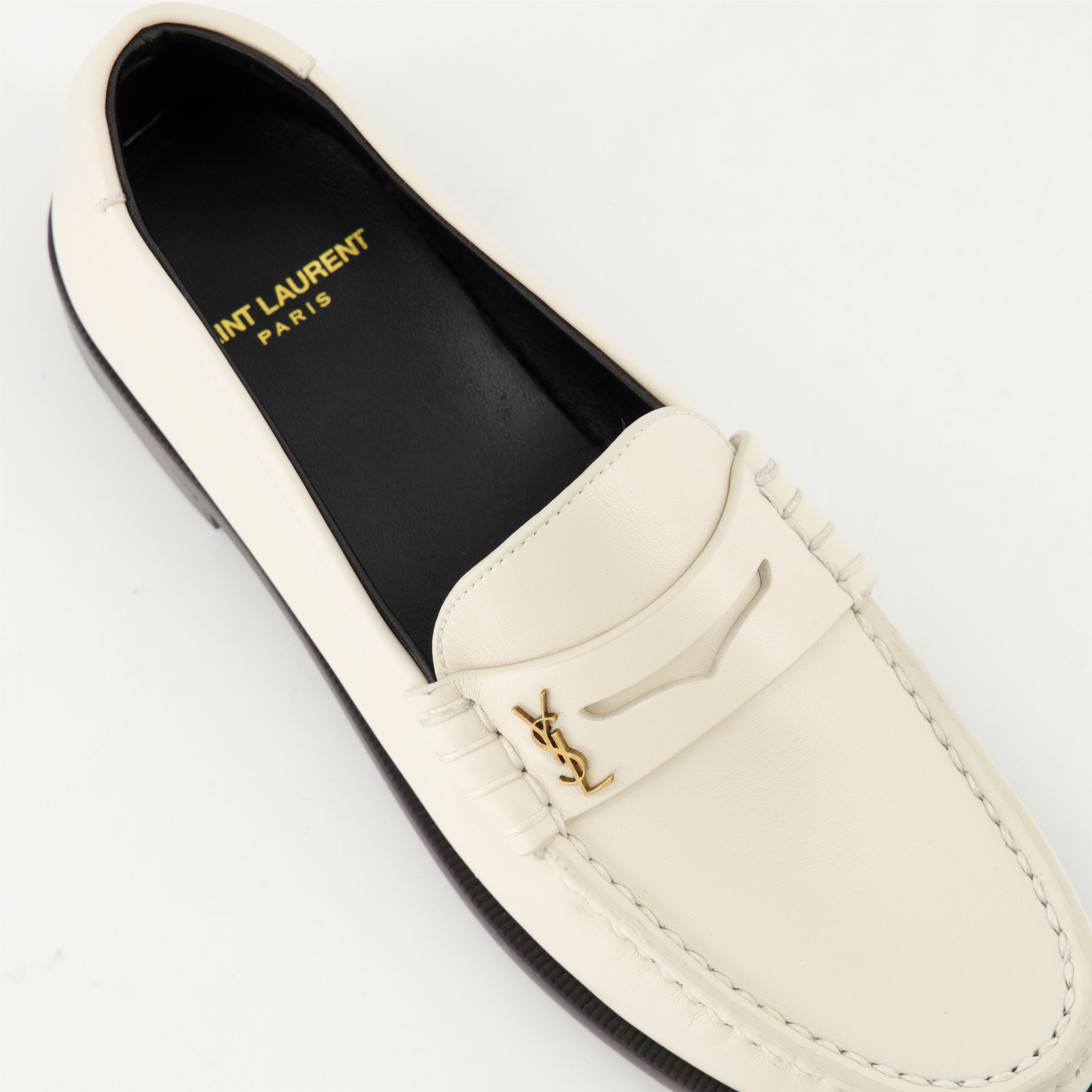 Loafer Mocassins Le Loafer Saint Laurent Weiß Femme