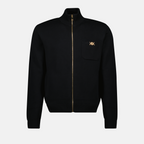 Sweatshirts Veste zippée en cachemire Versace Noir Homme