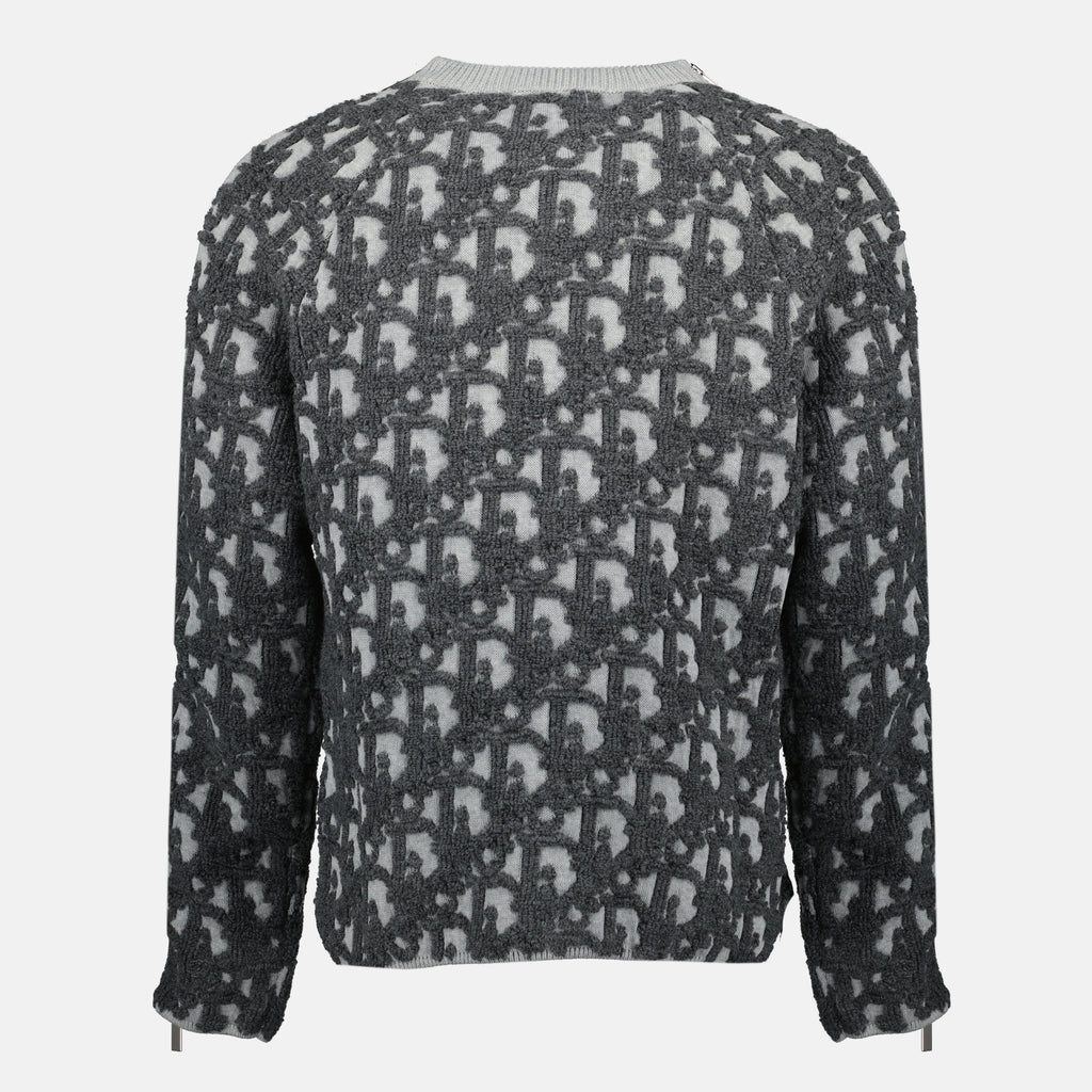 Maille Pull Dior Oblique Dior Gris Homme