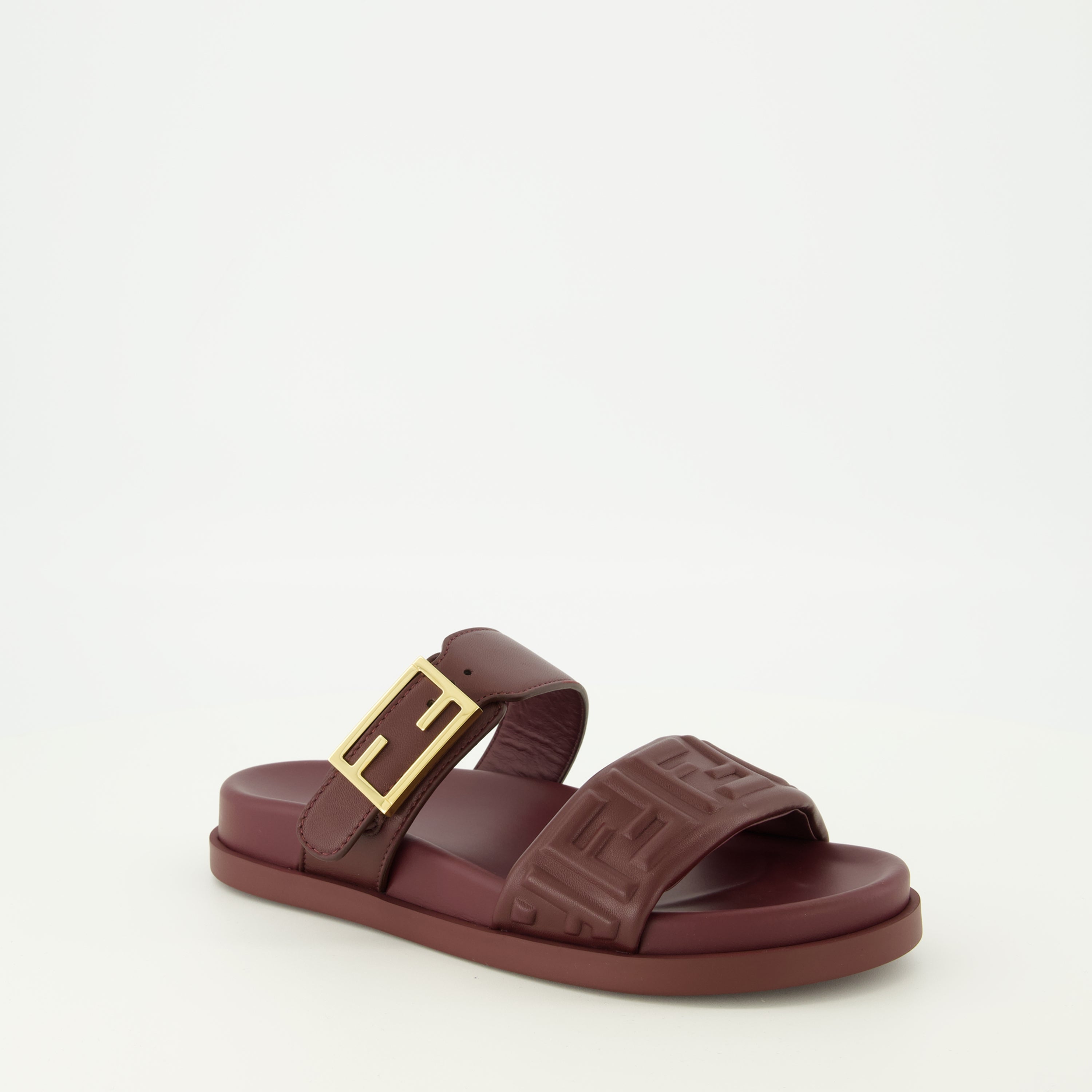 Chaussures ouvertes Sandales Feel bordeaux Fendi Bordeaux Femme