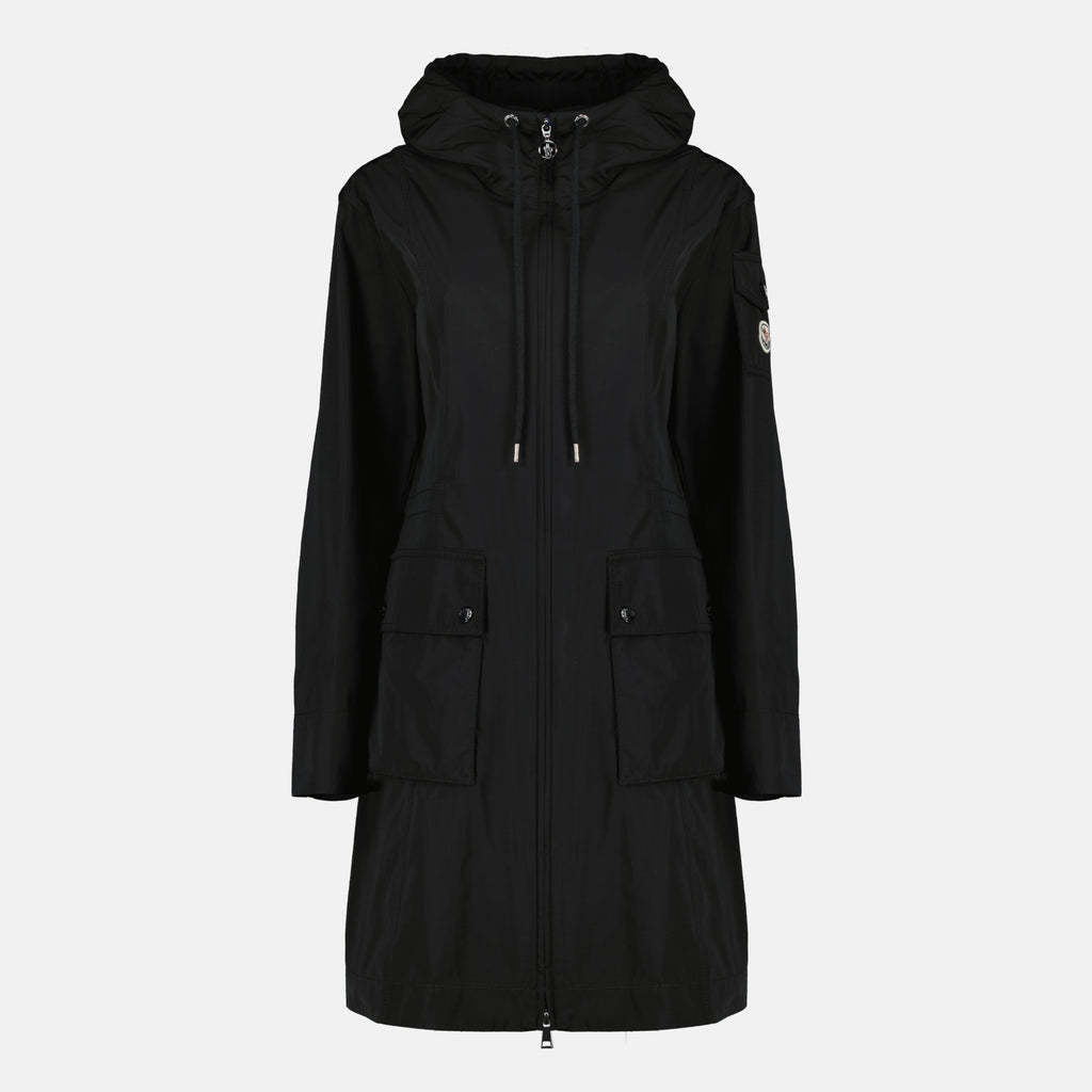 Imagen del parka largo Laerte negro de la marca Moncler para mujer - Temporada Primavera-Verano 2026 - Vista frontal