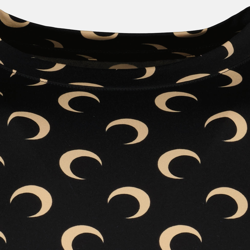 Image de l'article Haut Jersey Moon noir de la marque Marine Serre pour Unisex - Saison Automne-Hiver 2025 - Vue détaillée_2