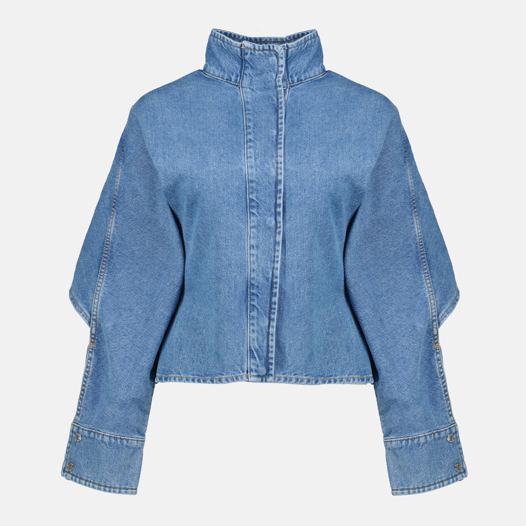 Bild des Marine Serre Damen Moon Large Jeansjacke - Herbst-Winter 2025 Saison - Vorderansicht