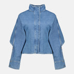 Imagen del artículo Chaqueta de Jean Moon Large de Marine Serre para Mujer - Temporada Otoño-Invierno 2025 - Vista Frontal