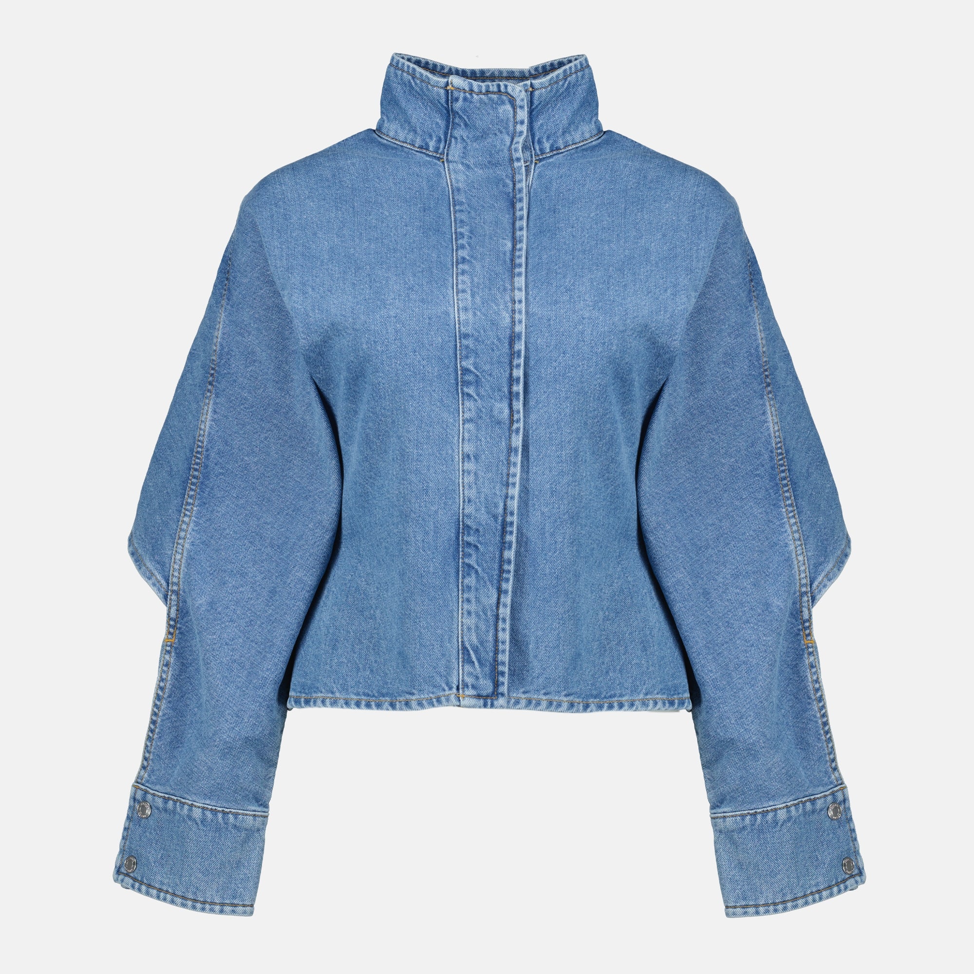 Bild des Marine Serre Damen Moon Large Jeansjacke - Herbst-Winter 2025 Saison - Vorderansicht