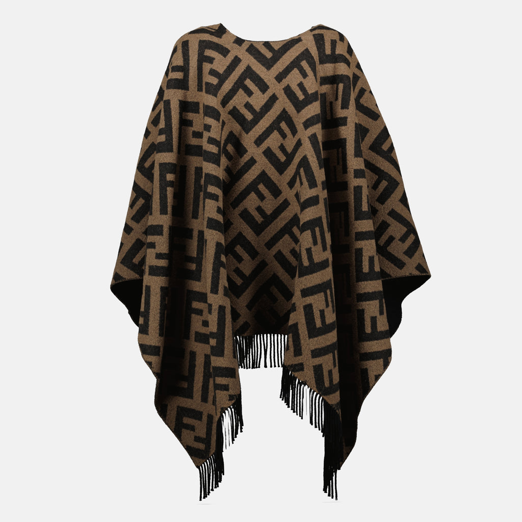 Vestes Poncho FF Fendi Marron Femme