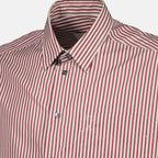 Image of the article Ami heart striped red shirt from the brand Ami PARIS for Unisex - Autumn-Winter Season 2025 - Detailed View 1