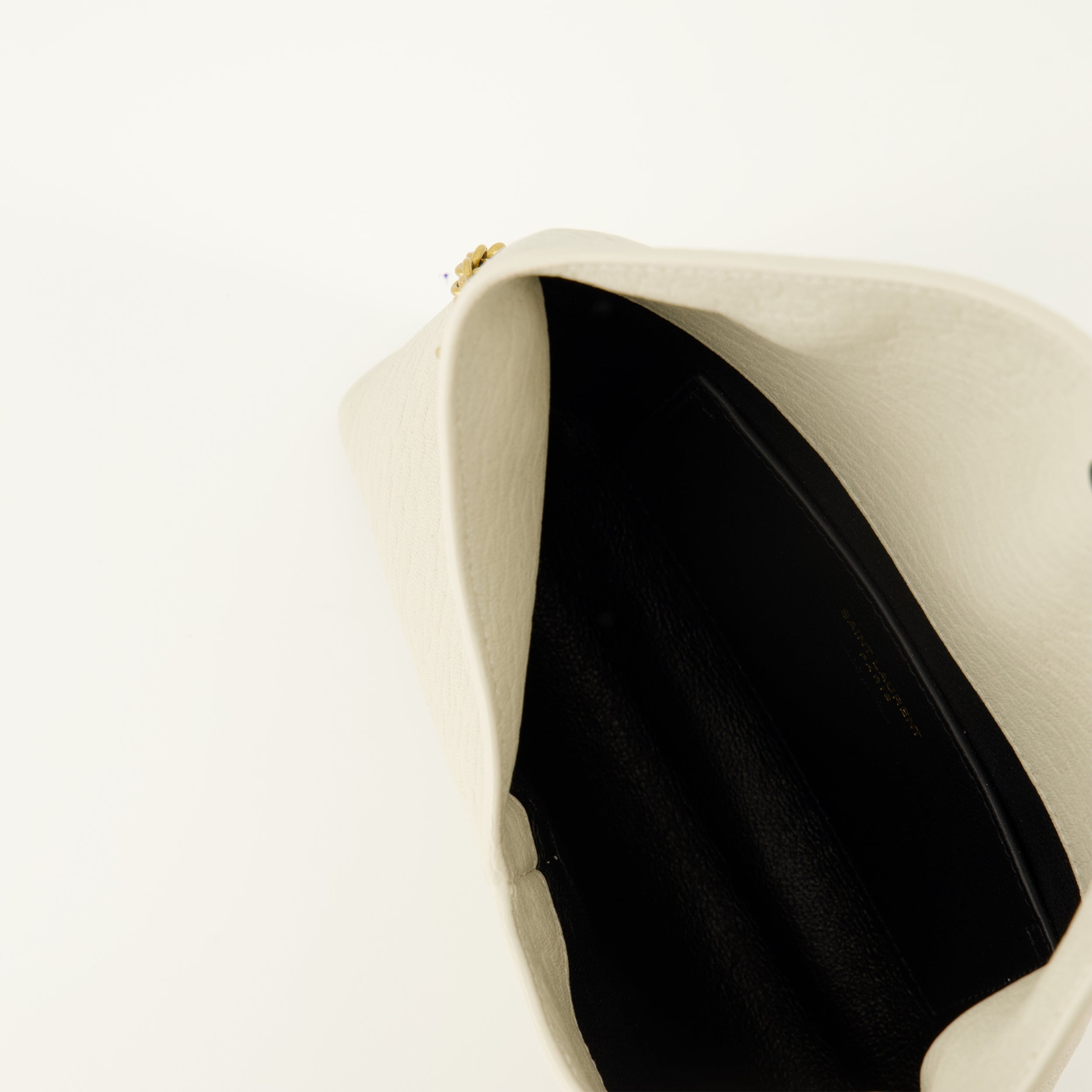 Sacs bandoulière Cassandre Chain Pouch Saint Laurent Beige Femme