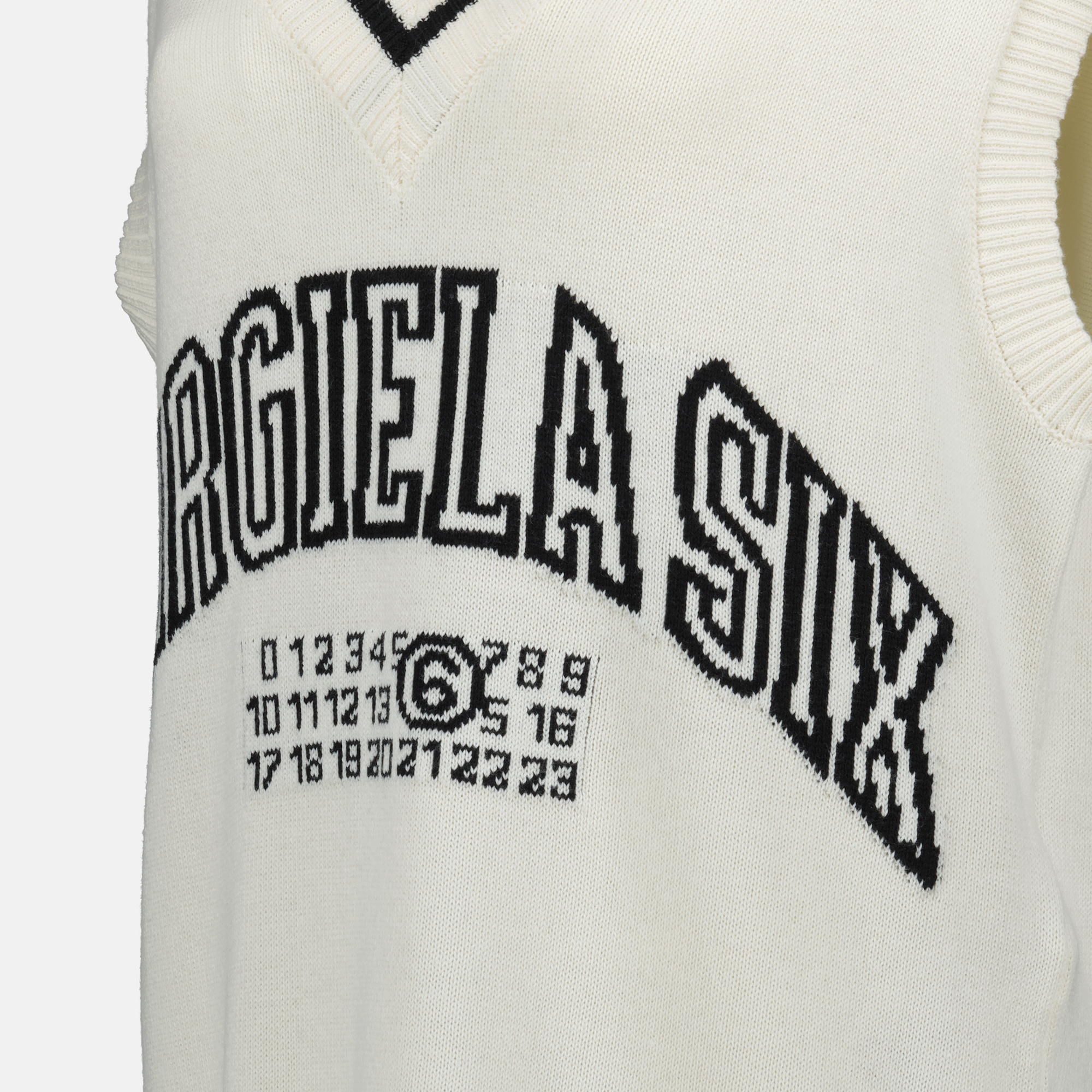 Abiti Abito Senza Maniche in Maglia Mm6 Bianco Femme