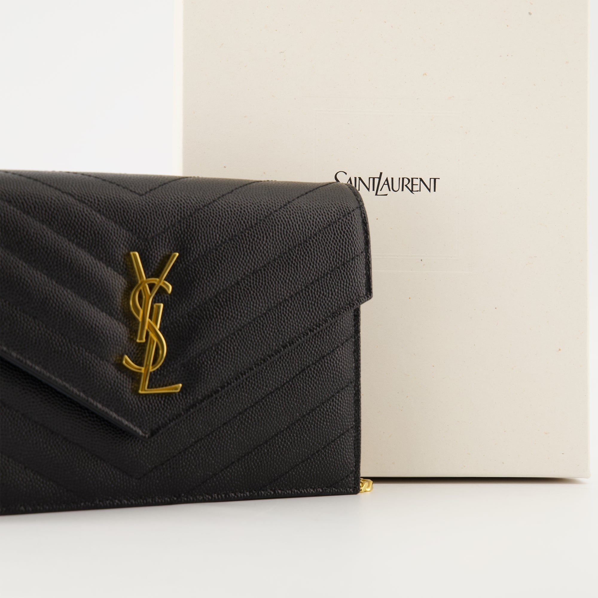 Shoulder bags Chain Envelope Wallets Saint Laurent Black Women