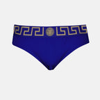 Strandmode Medusa Greca Schwimmslip Versace Blau Homme