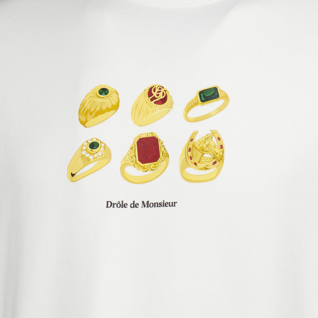 T-shirts T-Shirt Bianca Rings Drole De Monsieur Blanc Homme