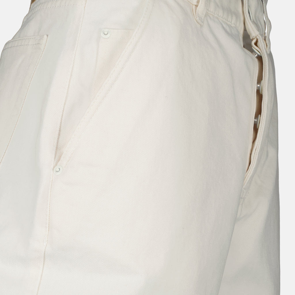 Shorts Bermudas em Denim Branco Ami PARIS Blanc Homme