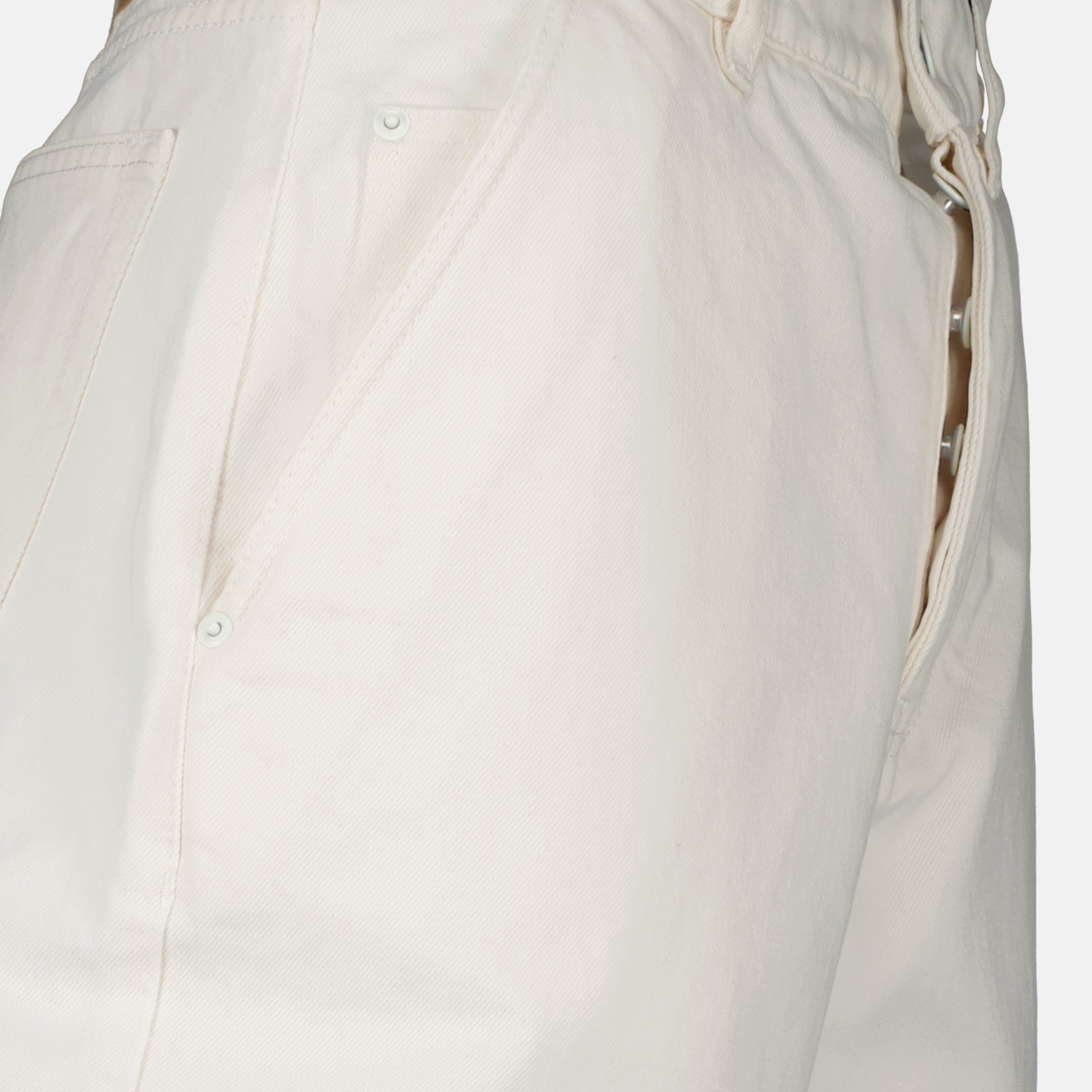 Shorts Bermuda Shorts in Denim Bianco Ami PARIS Blanc Homme