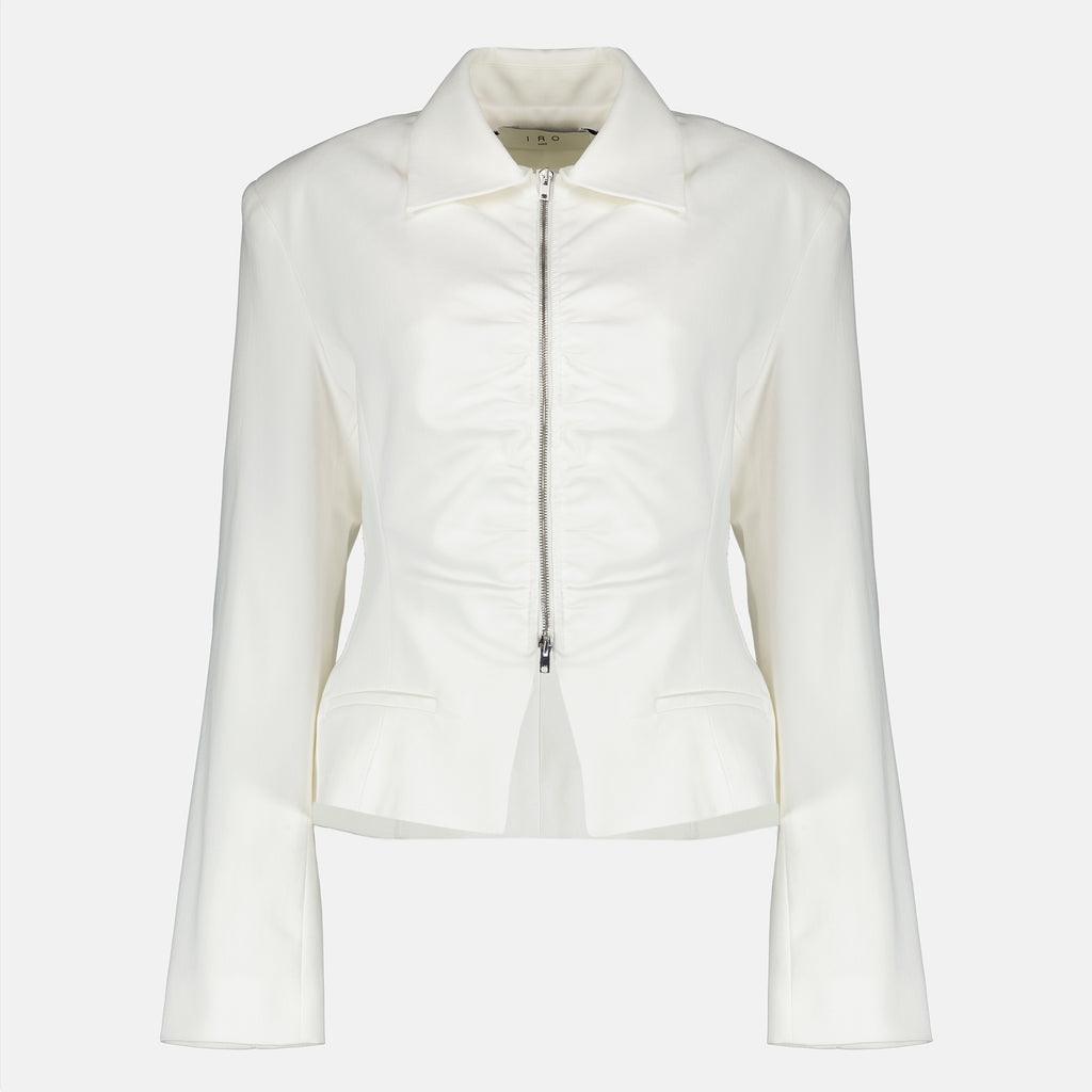 Vestes Casaco Branco Fruncido Iro Blanc Femme