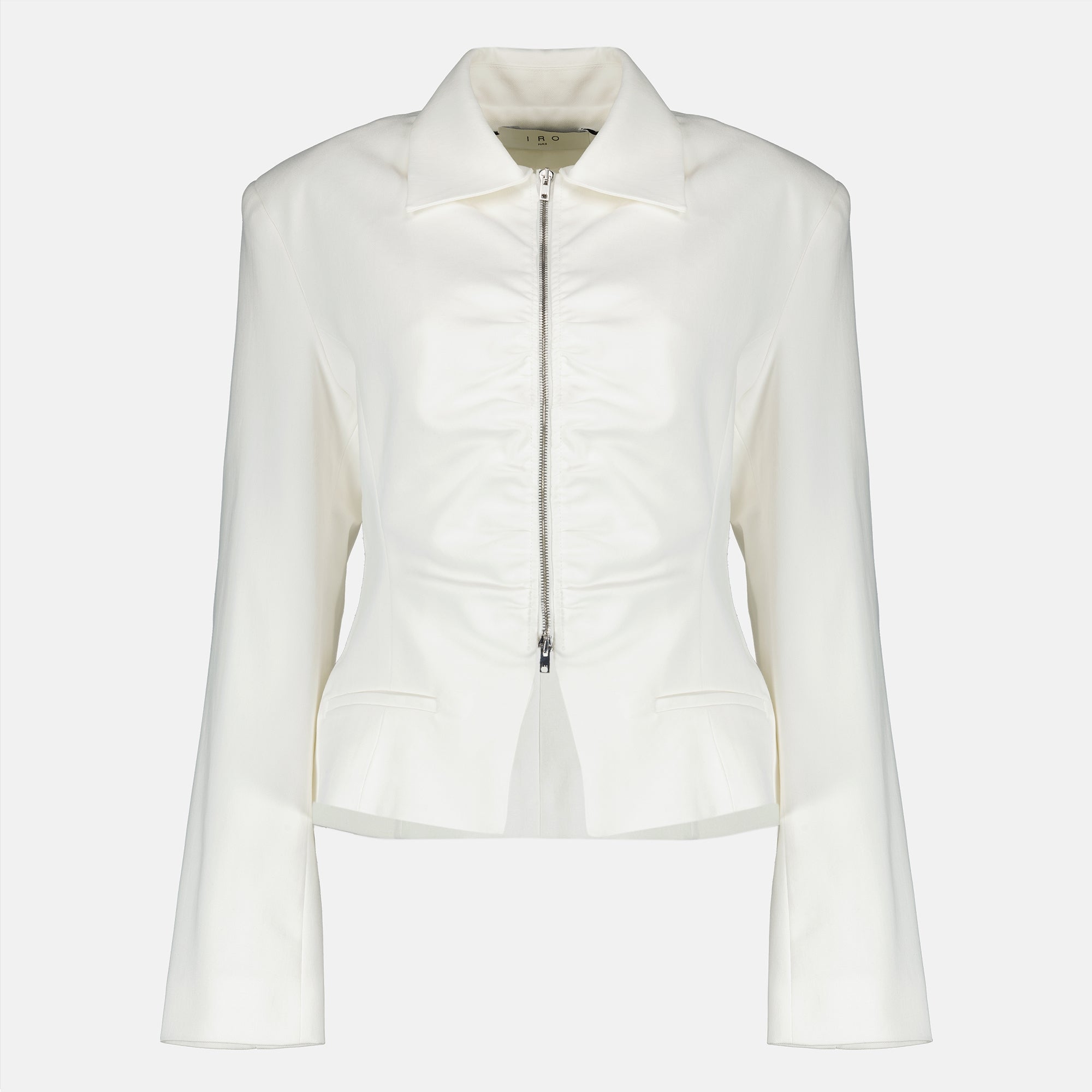 Vestes Casaco Branco Fruncido Iro Blanc Femme