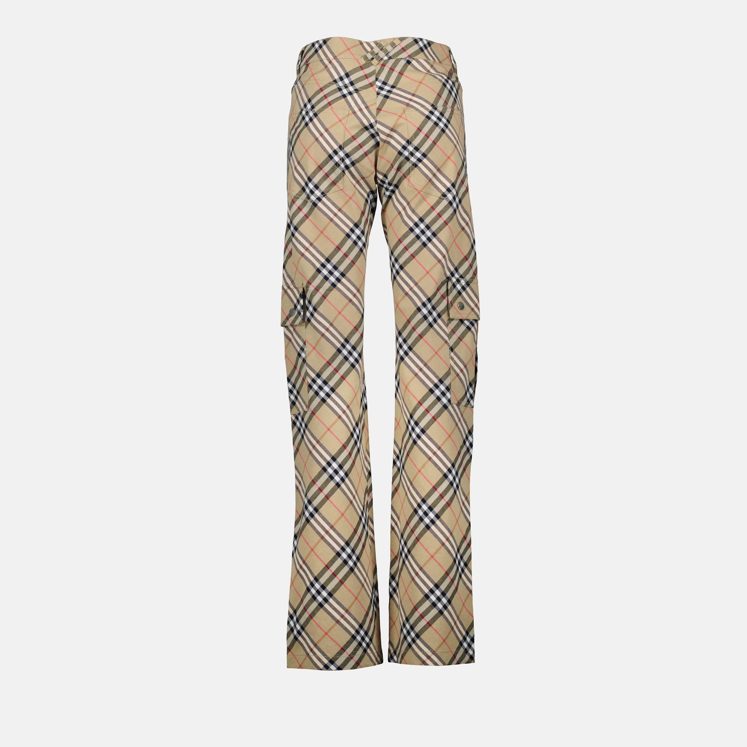 Pants Checkered Pants Burberry Beige Femme